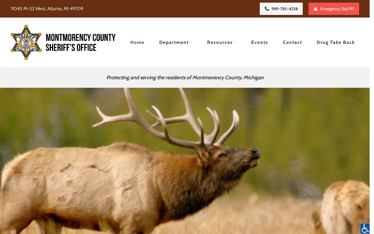 Montmorency County Sheriff criminal records and jail routing page