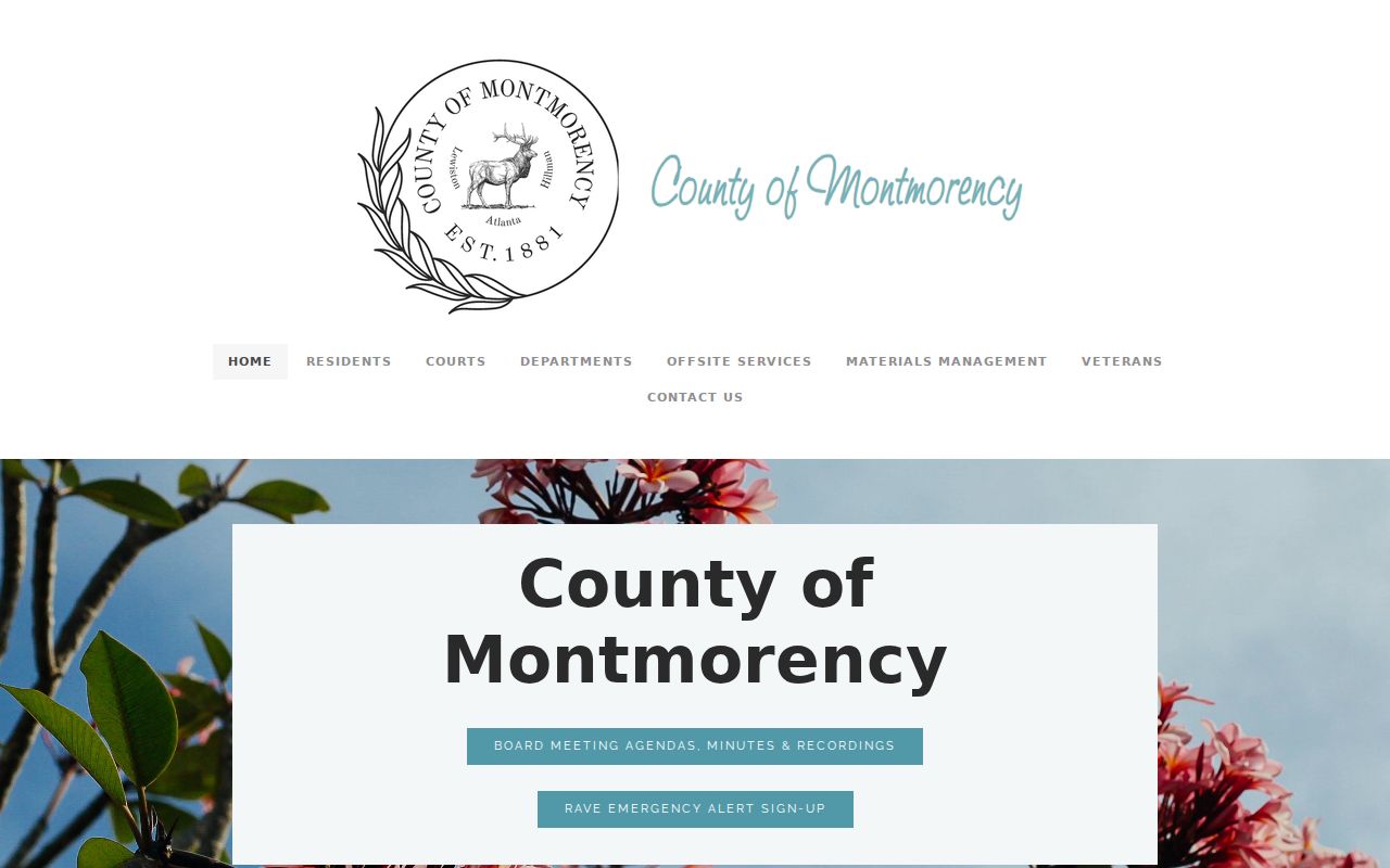 Montmorency County criminal history records building contact page